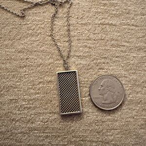 Tiffany & Co. Somerset mesh tag necklace.